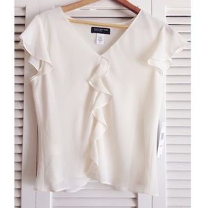 NWT Jones New York ivory dress top